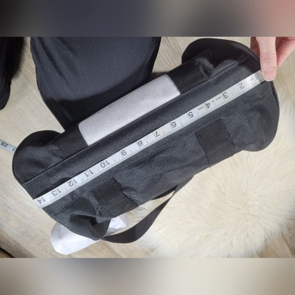 Fila melora 15" gym Bag & cosmetic bag Set Unisex Small Black White Ripstop nwot - Picture 10 of 11